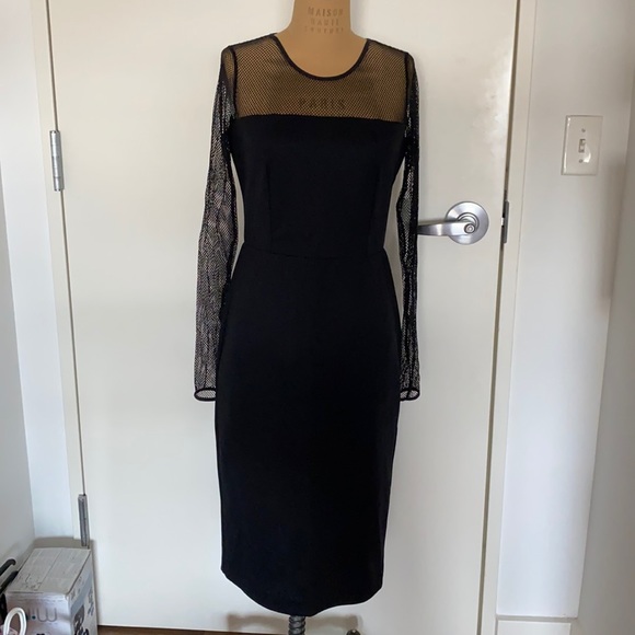 MAX MARA Max Mara Omelia Fishnet Wool Blend Jersey Dress, size 8 - Picture 9 of 9